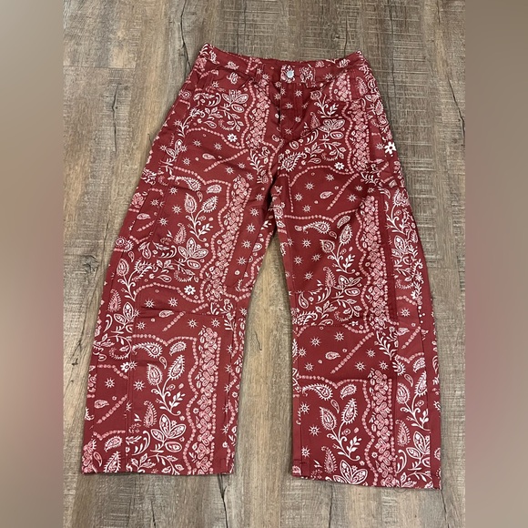 Source Unknown Pants - Paisley Wide Leg Pants size large 31x24”